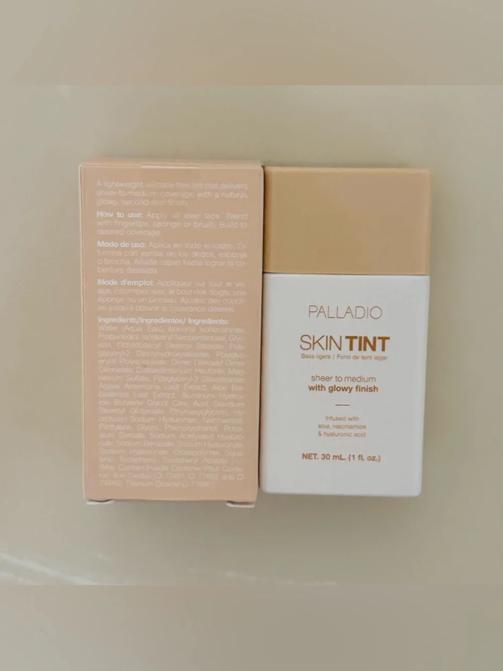 Palladio Skin Tint Sheer-to-Medium With Glowy Finish 1 oz. Full Size
